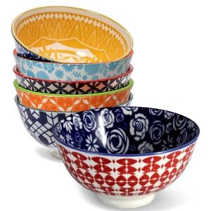 Set of 6 Small Porcelain Serving Bowls